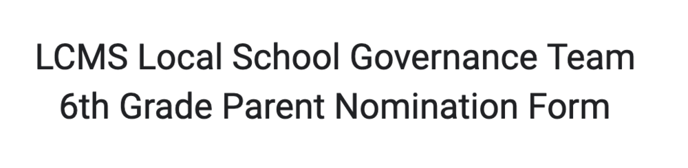 LSGT Nomination Form