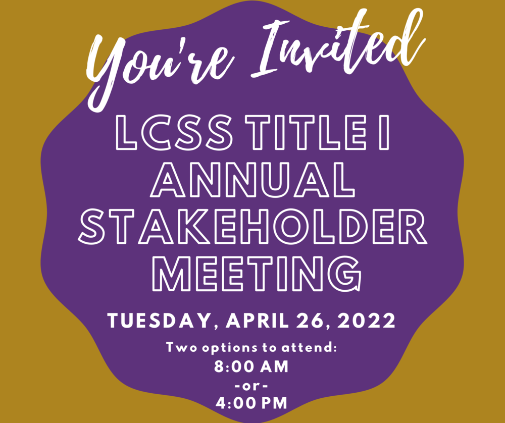 Title I Stakeholder Meeting Invite
