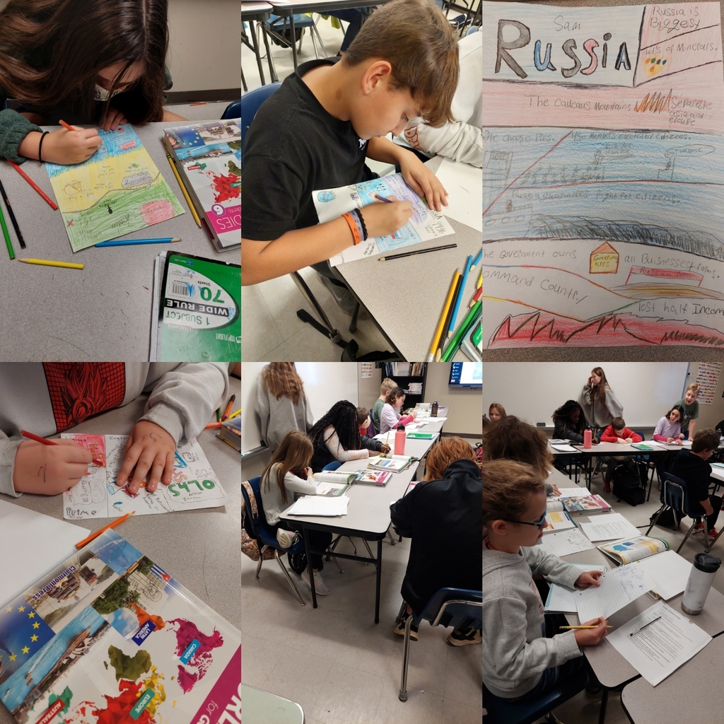 Modern Day Research Projects Students in 6th grade Social Studies researched a country in Europe and presented the information on one page. 