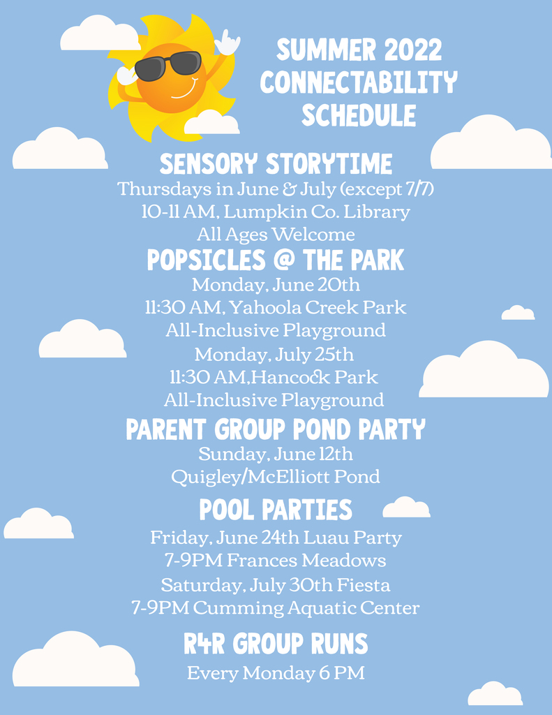ConnectAbility Summer Schedule